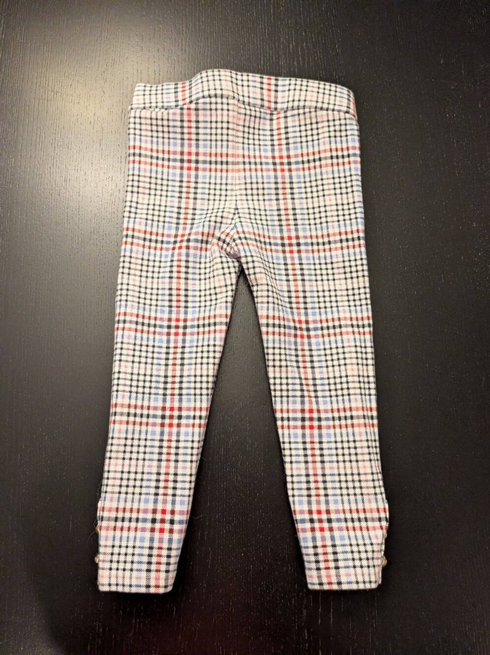 Janie and Jack Plaid Stretch Leggings - Red, Blue & Black - Picture 6 of 6